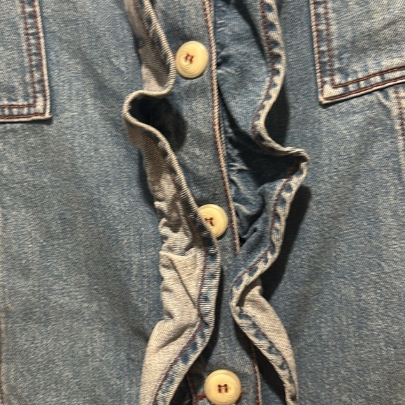 GANNI Benedict mini ruffle denim skirt - Picture 4 of 6